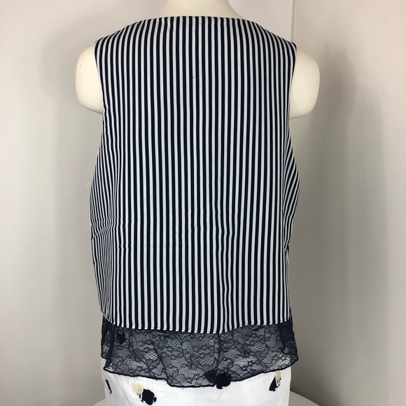 Zara Basic top sleeveless striped Size Medium - Picture 4 of 8